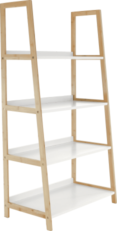 Regál KOEN TYP 2, bílá / přírodní