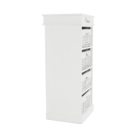 Dřevěná komoda BLANCO, 4 košíky, bílá