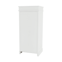 Dřevěná komoda BLANCO, 4 košíky, bílá