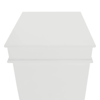 Dřevěná komoda BLANCO, 4 košíky, bílá