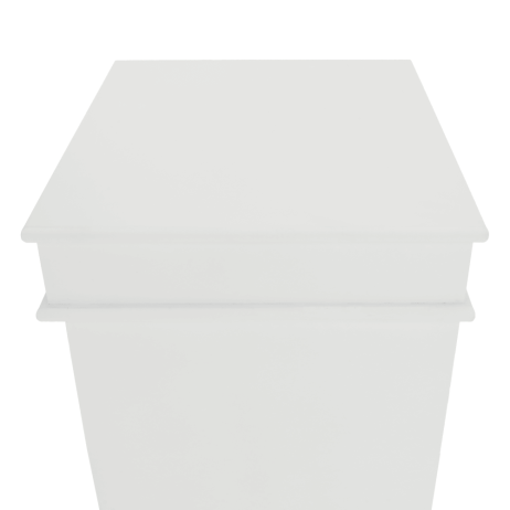 Dřevěná komoda BLANCO, 4 košíky, bílá