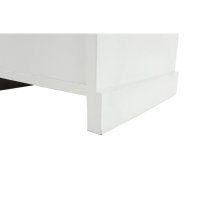 Dřevěná komoda BLANCO, 4 košíky, bílá