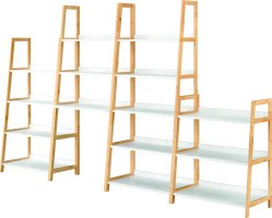 Regál KOEN TYP 3, bílá / přírodní
