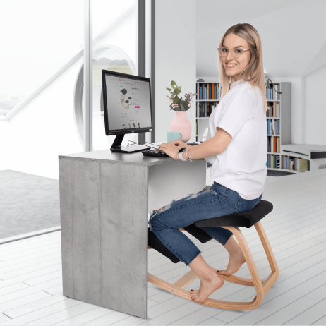 Ergonomická klekačka RENAR, černá / přírodní