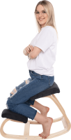 Ergonomická klekačka RENAR, černá / přírodní