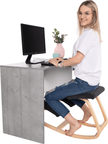 Ergonomická klekačka RENAR, černá / přírodní