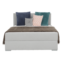 Boxpringová postel 120x200, světle šedá, FERATA KOMFORT