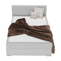 Boxpringová postel 120x200, světle šedá, FERATA KOMFORT