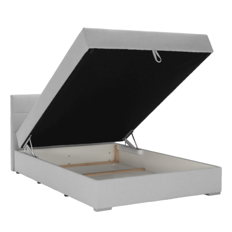 Boxpringová postel 120x200, světle šedá, FERATA KOMFORT