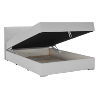 Boxpringová postel 120x200, světle šedá, FERATA KOMFORT