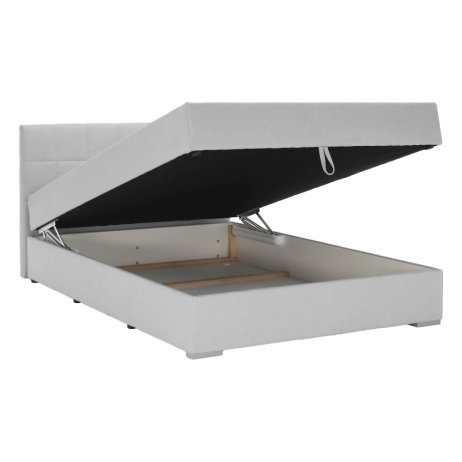 Boxpringová postel 120x200, světle šedá, FERATA KOMFORT