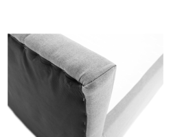 Boxpringová postel 120x200, světle šedá, FERATA KOMFORT