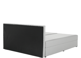 Boxpringová postel 160x200, světle šedá, FERATA KOMFORT