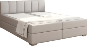 Boxpringová postel 160x200, světle šedá, RIANA KOMFORT