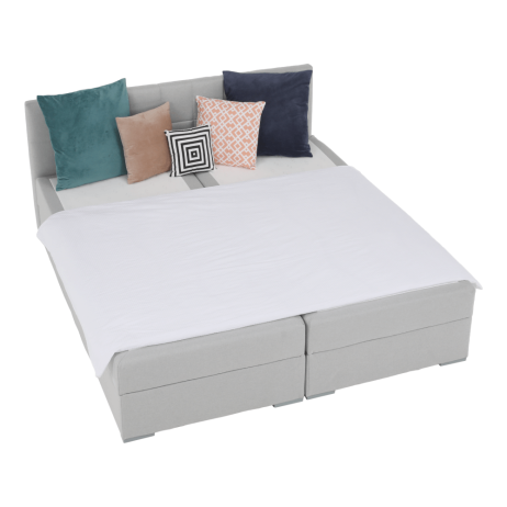 Boxpringová postel FERATA Komfort 180x200, světle šedá