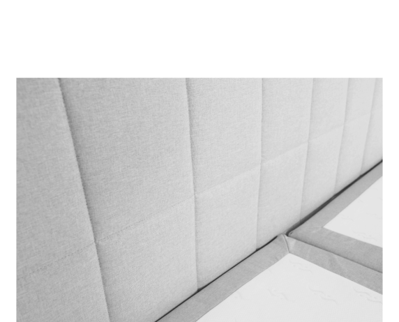 Boxpringová postel FERATA Komfort 180x200, světle šedá