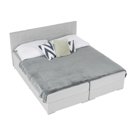 Boxpringová postel FERATA Komfort 180x200, světle šedá