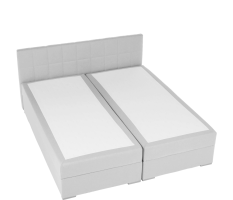 Boxpringová postel FERATA Komfort 180x200, světle šedá
