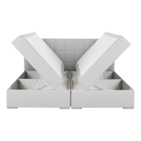 Boxpringová postel FERATA Komfort 180x200, světle šedá
