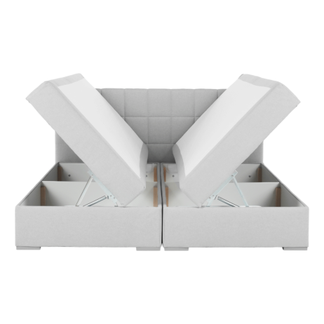 Boxpringová postel FERATA Komfort 180x200, světle šedá