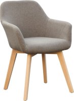 Designové křeslo, hnědá/buk, CLORIN NEW