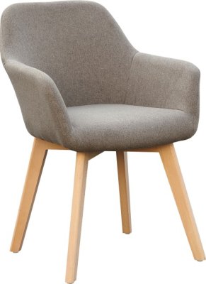 Designové křeslo, hnědá/buk, CLORIN NEW