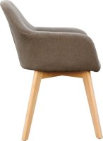 Designové křeslo, hnědá/buk, CLORIN NEW