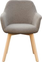 Designové křeslo, hnědá/buk, CLORIN NEW