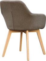 Designové křeslo, hnědá/buk, CLORIN NEW