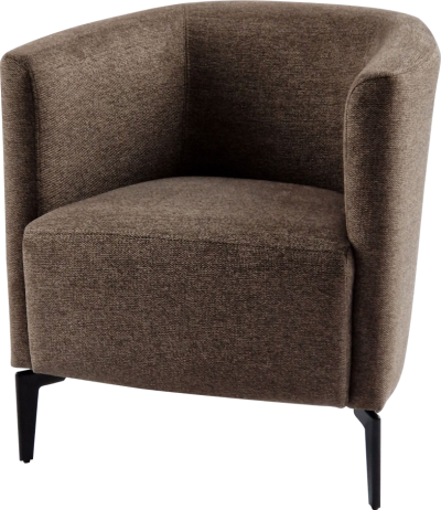 Designové křeslo KAPY hnědá/černá