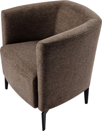Designové křeslo KAPY hnědá/černá