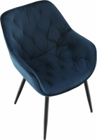 Designové křeslo, modrá Velvet  látka, FEDRIS