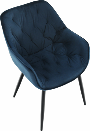 Designové křeslo, modrá Velvet  látka, FEDRIS