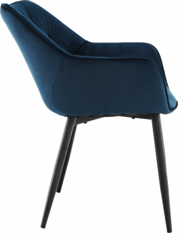 Designové křeslo, modrá Velvet  látka, FEDRIS