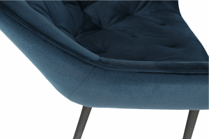 Designové křeslo, modrá Velvet  látka, FEDRIS