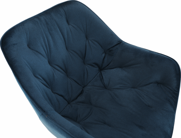 Designové křeslo, modrá Velvet  látka, FEDRIS