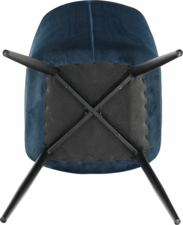 Designové křeslo, modrá Velvet  látka, FEDRIS