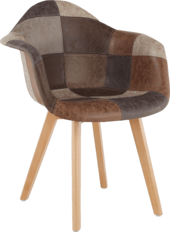 Designové křeslo TERST, patchwork / buk