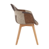 Designové křeslo TERST, patchwork / buk