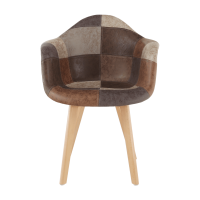 Designové křeslo TERST, patchwork / buk