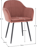 Designové křeslo, růžovohnědou Velvet látka, ZIRKON