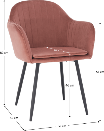Designové křeslo, růžovohnědou Velvet látka, ZIRKON
