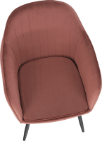 Designové křeslo, růžovohnědou Velvet látka, ZIRKON