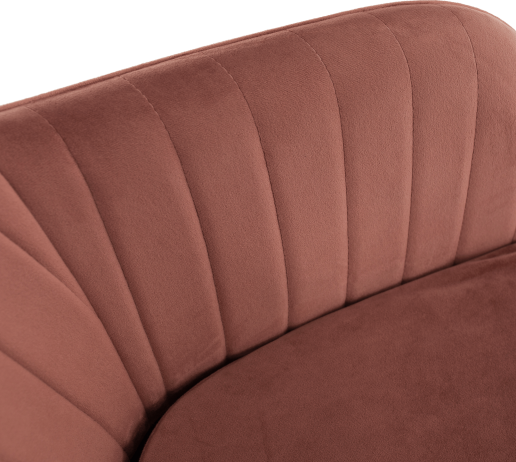 Designové křeslo, růžovohnědou Velvet látka, ZIRKON
