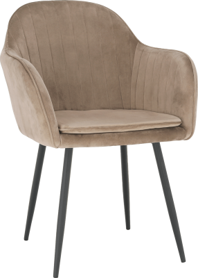 Designové křeslo, šedohnědá Taupe Velvet látka, ZIRKON