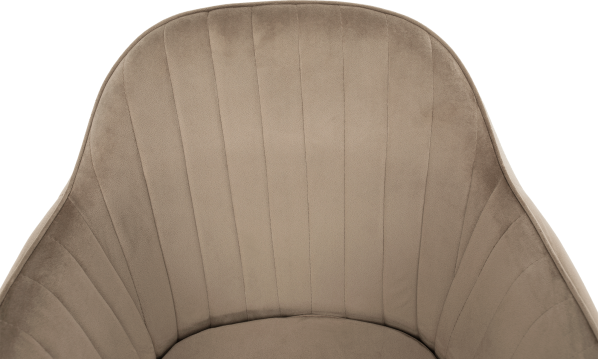 Designové křeslo, šedohnědá Taupe Velvet látka, ZIRKON
