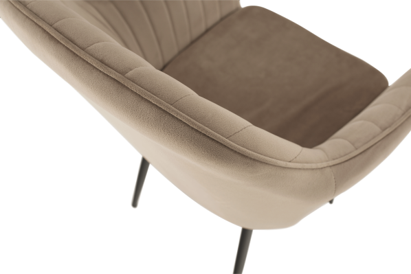 Designové křeslo, šedohnědá Taupe Velvet látka, ZIRKON