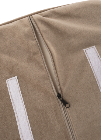Designové křeslo, šedohnědá Taupe Velvet látka, ZIRKON