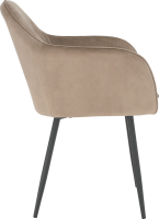Designové křeslo, šedohnědá Taupe Velvet látka, ZIRKON