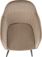 Designové křeslo, šedohnědá Taupe Velvet látka, ZIRKON